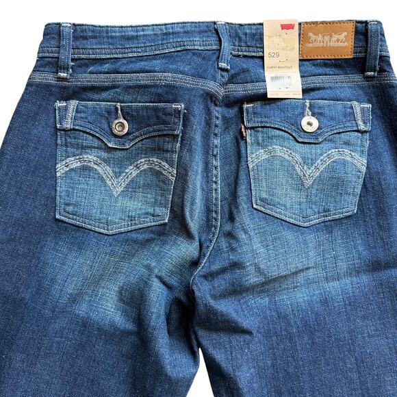 Levis Womens 529 Curvy Bootcut Jeans Medium Wash Denim Size 10 - Picture 9 of 11